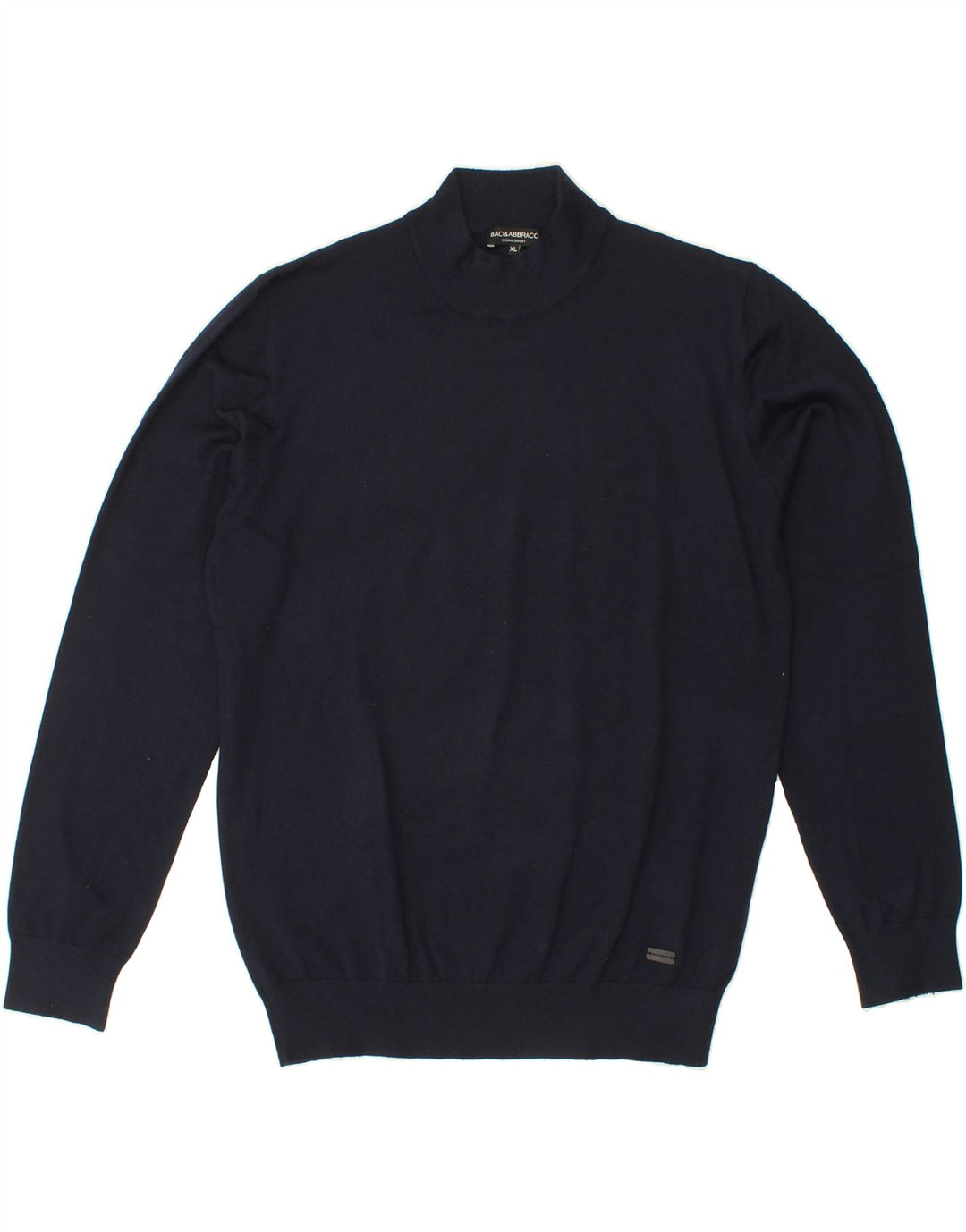 BACI & ABBRACCI Womens Turtle Neck Jumper Sweater UK 18 XL Navy Blue Vintage BACI & ABBRACCI and Second-Hand BACI & ABBRACCI from Messina Hembry 