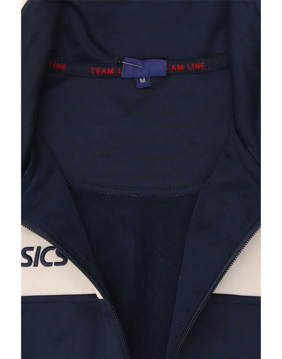 Asics Mens Full Tracksuit Medium Navy Blue Colourblock Polyester