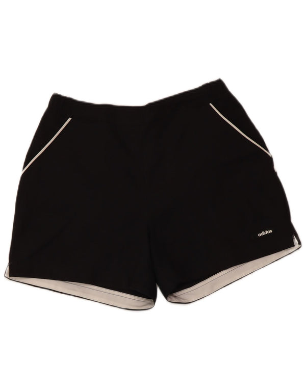 ADIDAS Womens Sport Shorts UK 12 Medium Black Polyester