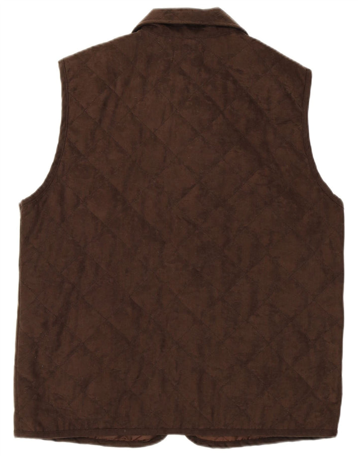 STEILMANN  Womens Quilted Gilet UK 12 Medium Brown Polyester