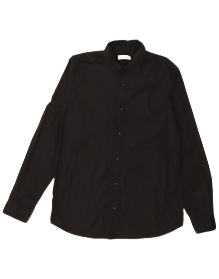 JACK & JONES Mens Shirt Large Black Cotton