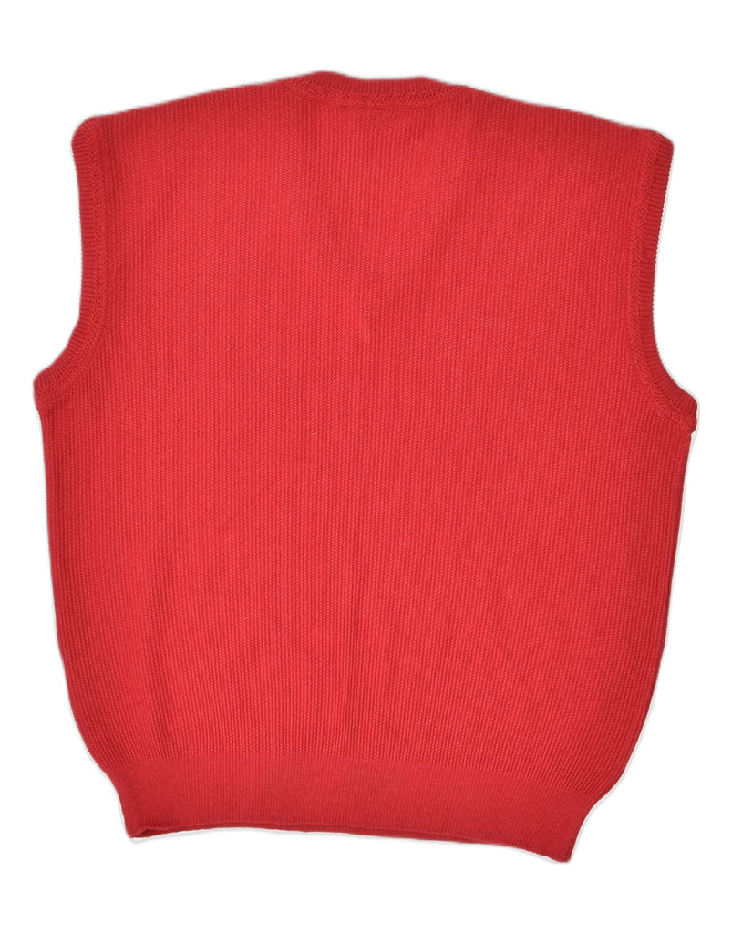 NAVIGARE Mens Loose Fit Vest Tank Top Medium Red Cotton | Vintage | Thrift | Second-Hand | Used Clothing | Messina Hembry 