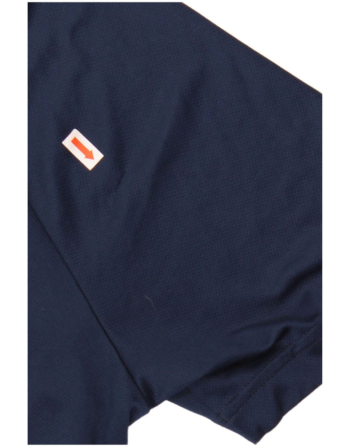 Adidas Mens Climalite Graphic T-Shirt Top Large Navy Blue Polyester