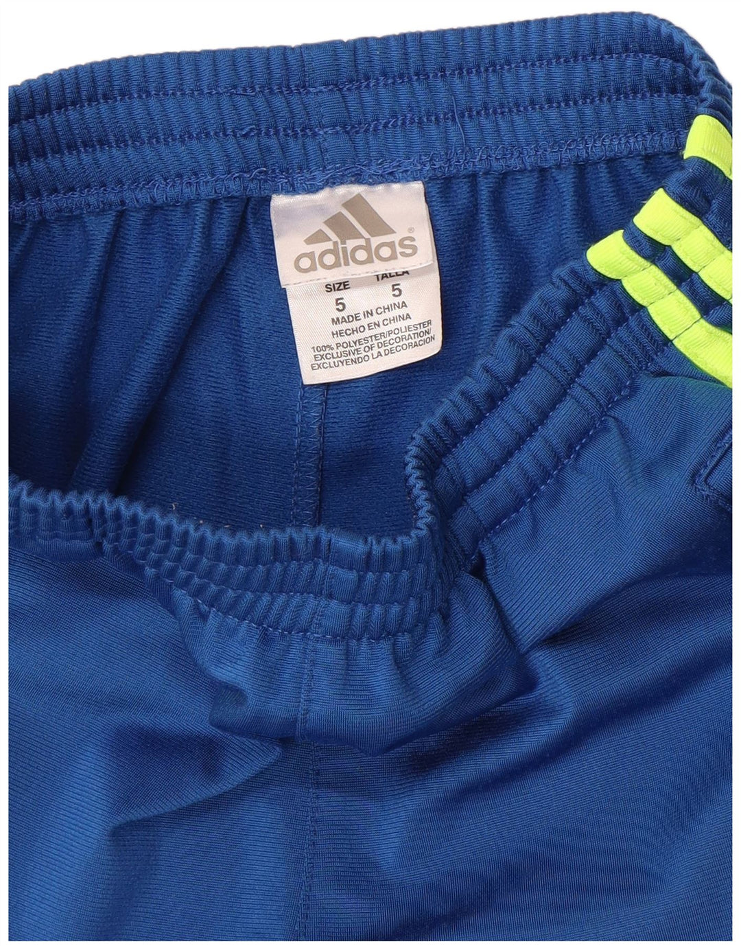 Adidas Boys Tracksuit Trousers 4-5 Years Blue Polyester