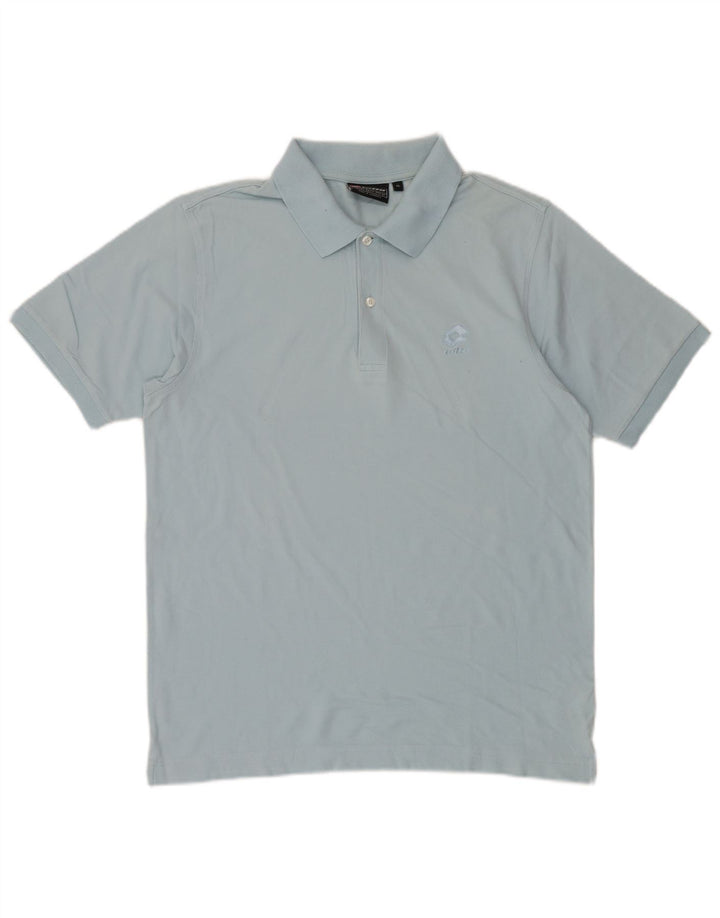 Lotto Mens Polo Shirt XL Blue Cotton