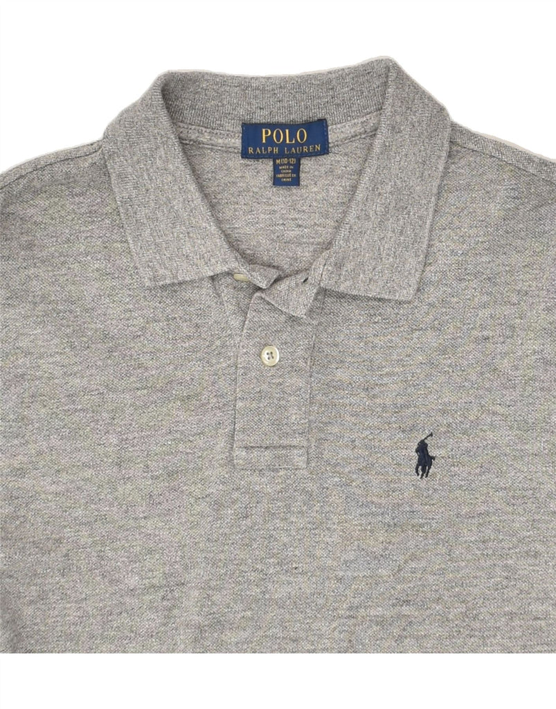 POLO RALPH LAUREN Boys Long Sleeve Polo Shirt 10-11 Years Medium Grey | Vintage Polo Ralph Lauren | Thrift | Second-Hand Polo Ralph Lauren | Used Clothing | Messina Hembry 