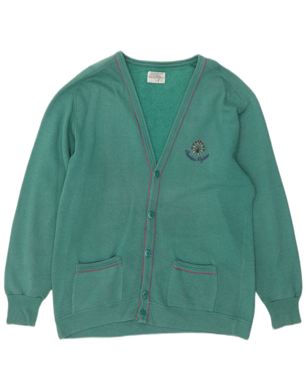 American System Mens Tracksuit Top Jacket Large Green Cotton