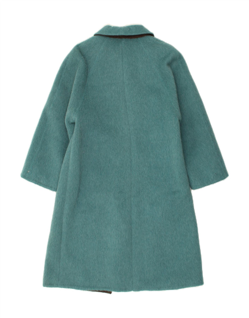 VINTAGE Womens Overcoat UK 14 Medium Turquoise | Vintage Vintage | Thrift | Second-Hand Vintage | Used Clothing | Messina Hembry 