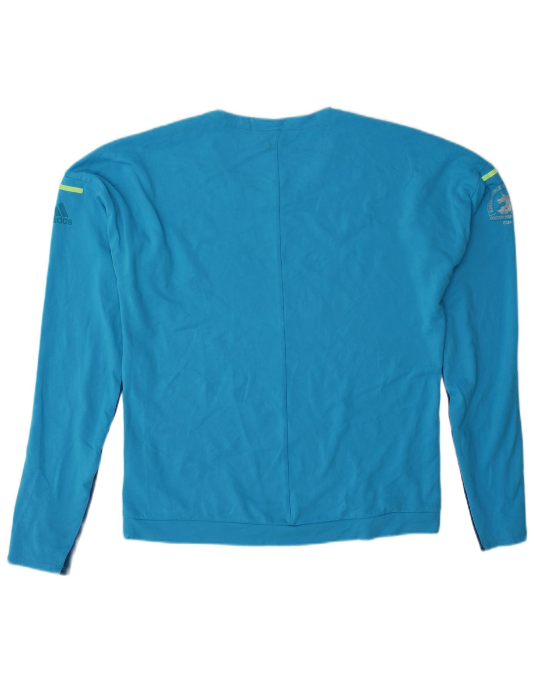 ADIDAS Womens Climalite Top Long Sleeve UK 12/14 Medium Blue Colourblock
