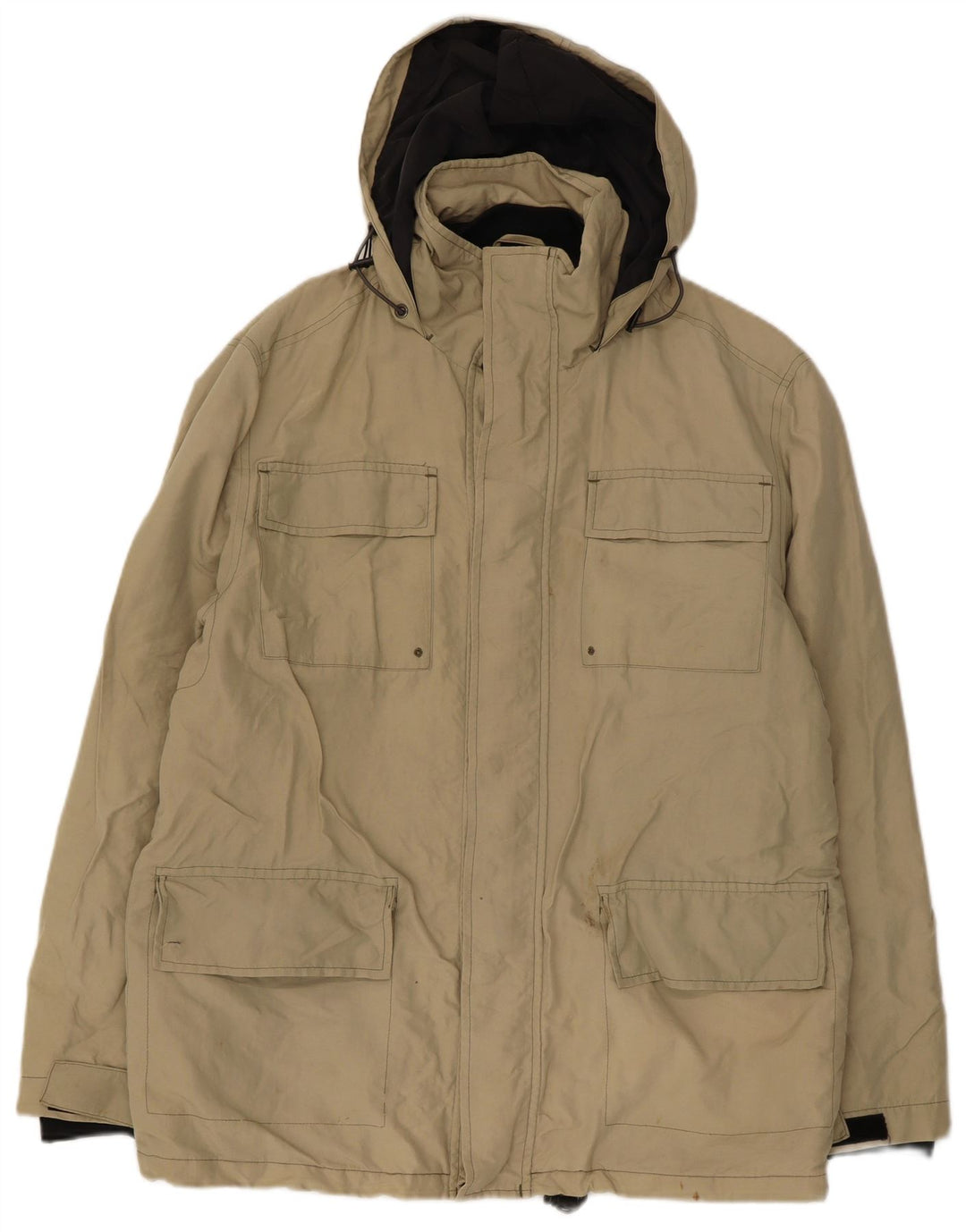 Gap Mens Hooded Utility Jacket UK 38 Medium Beige Polyester