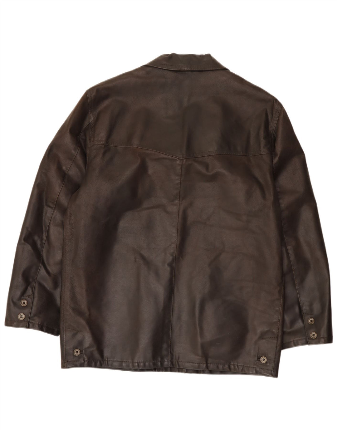 Vintage Mens Leather Jacket IT 50 Large Brown Leather