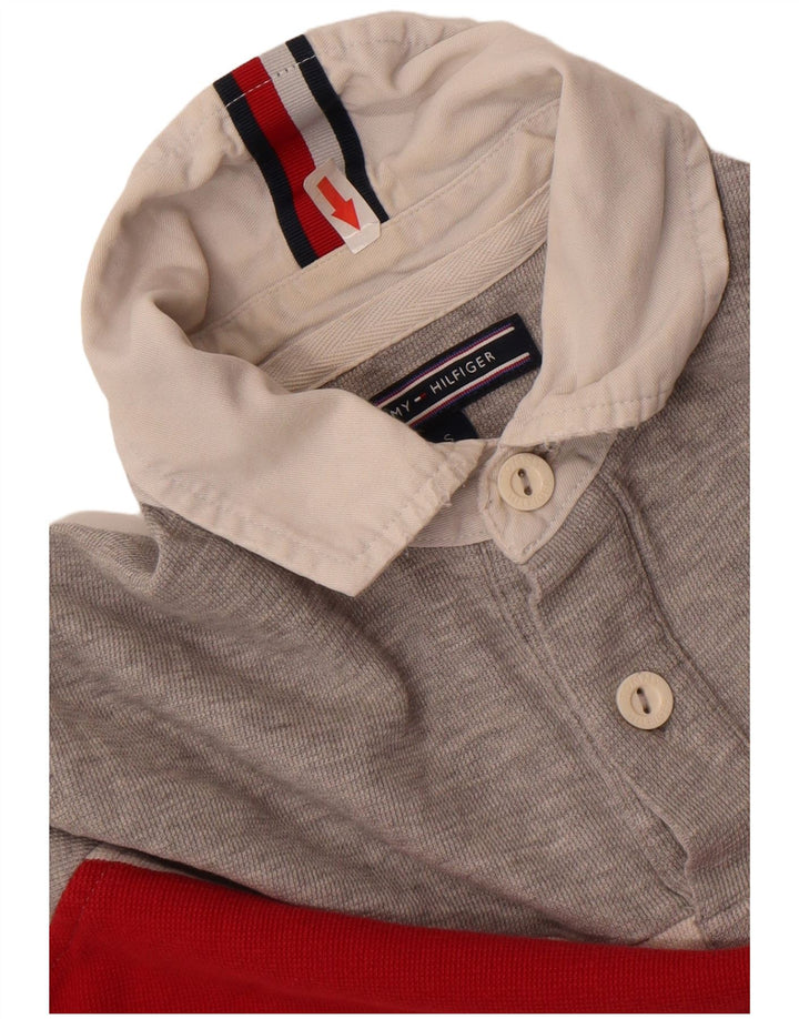 Tommy Hilfiger Mens Slim Fit Polo Shirt Small Grey Striped