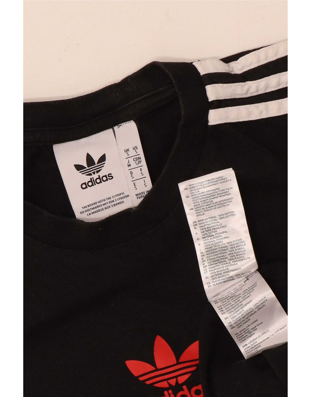 Adidas Mens Graphic T-Shirt Top Small Black Cotton