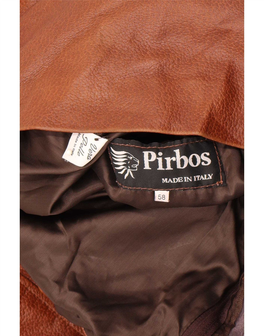 Pirbos Mens Leather Jacket IT 58 4XL Brown
