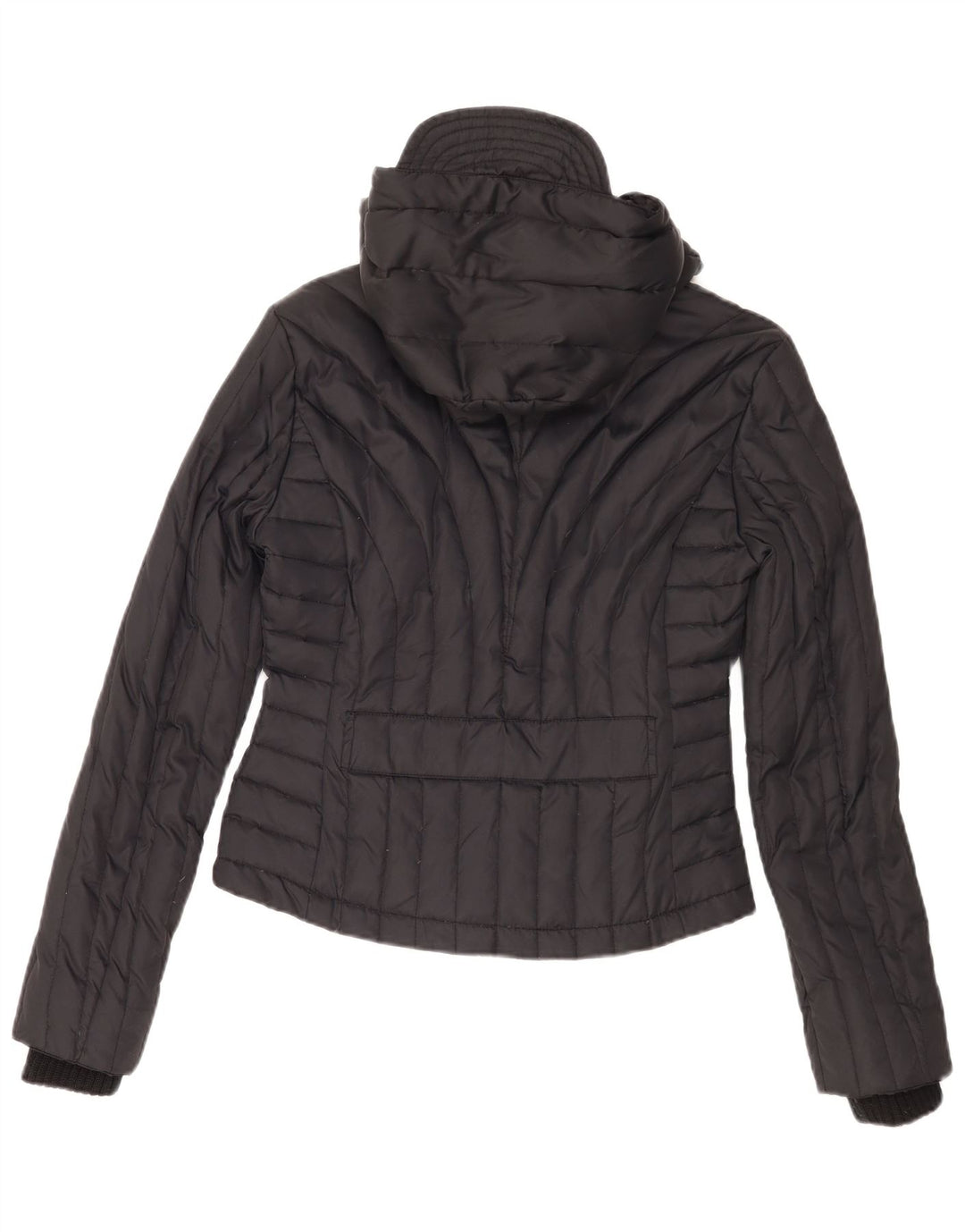 Killah Womens Hooded Padded Jacket UK 14 Medium Black Nylon