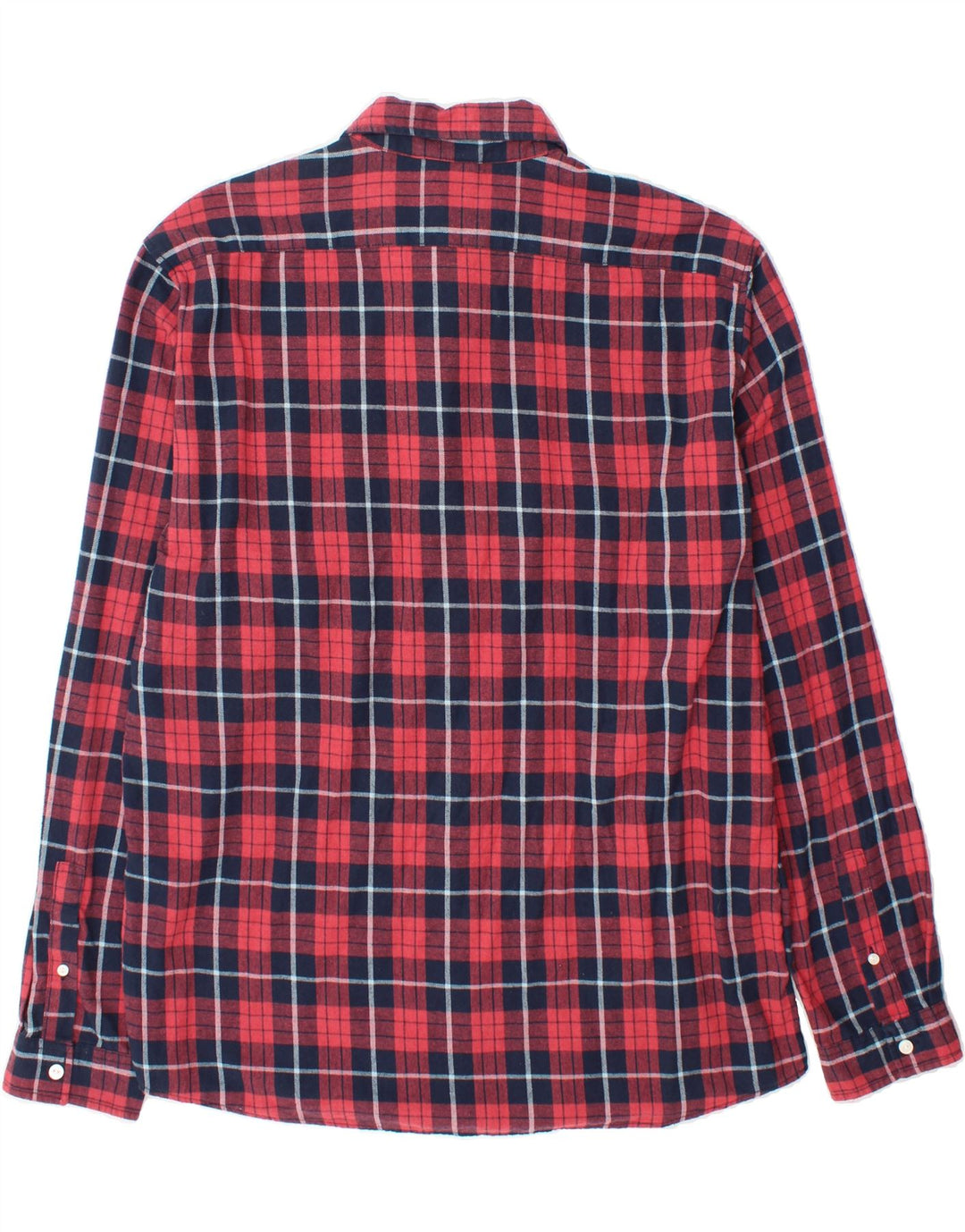 JACK & JONES Mens Flannel Shirt XL Red Check Cotton Vintage Jack & Jones and Second-Hand Jack & Jones from Messina Hembry 