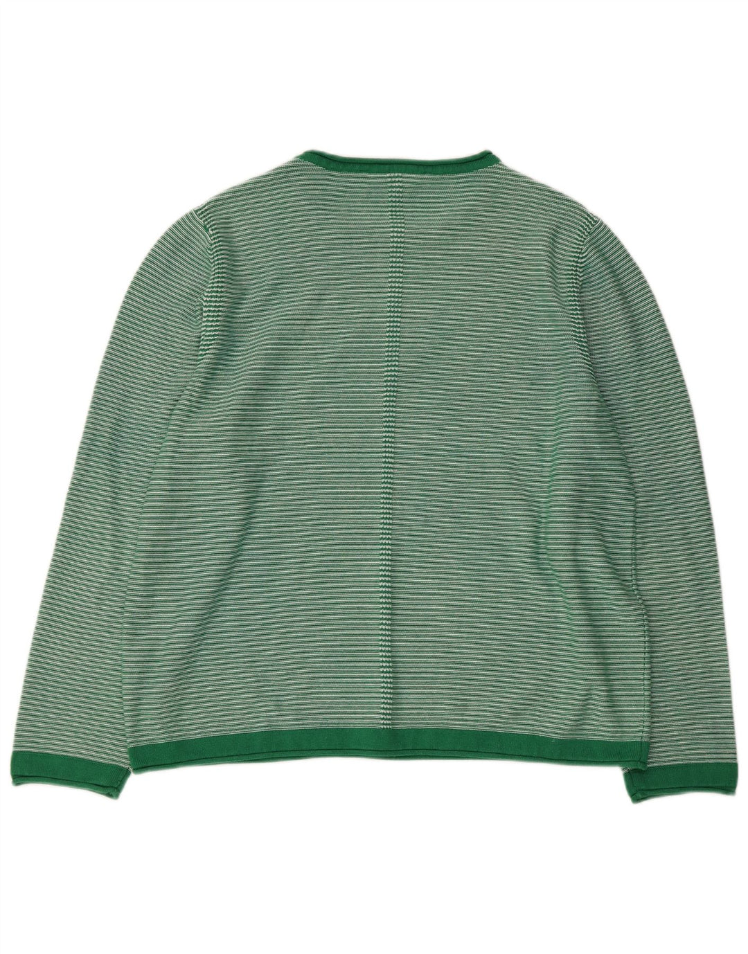 CREW CLOTHING Womens Boat Neck Jumper Sweater UK 18 XL Green Striped