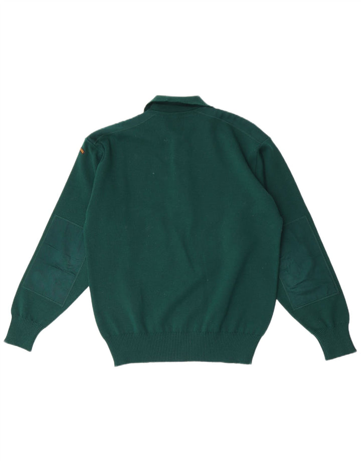 PAUL & SHARK Mens Polo Neck Jumper Sweater Small Green Wool