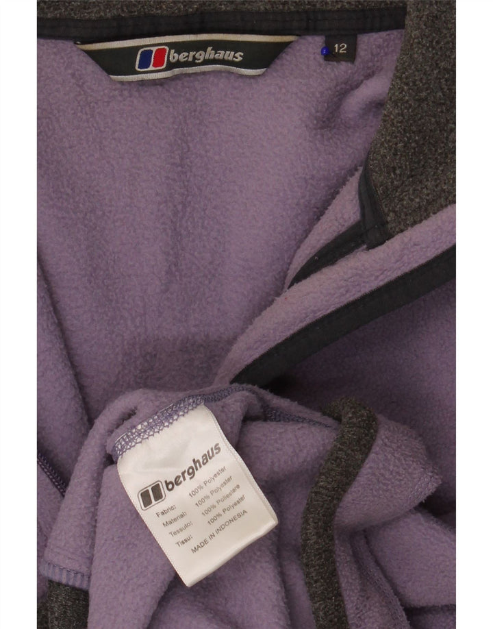 Berghaus Womens Fleece Jacket UK 12 Medium Purple Colourblock Polyester
