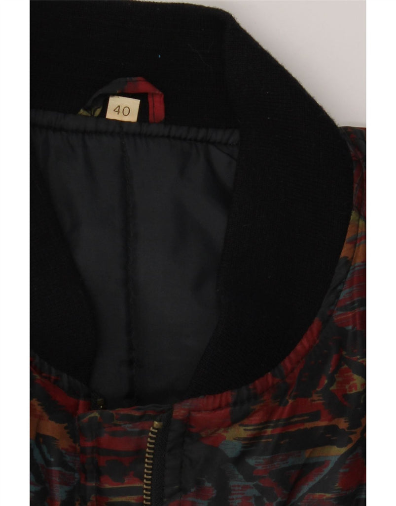 VINTAGE Mens Abstract Pattern Bomber Jacket UK 40 Large Multicoloured Vintage Vintage and Second-Hand Vintage from Messina Hembry 