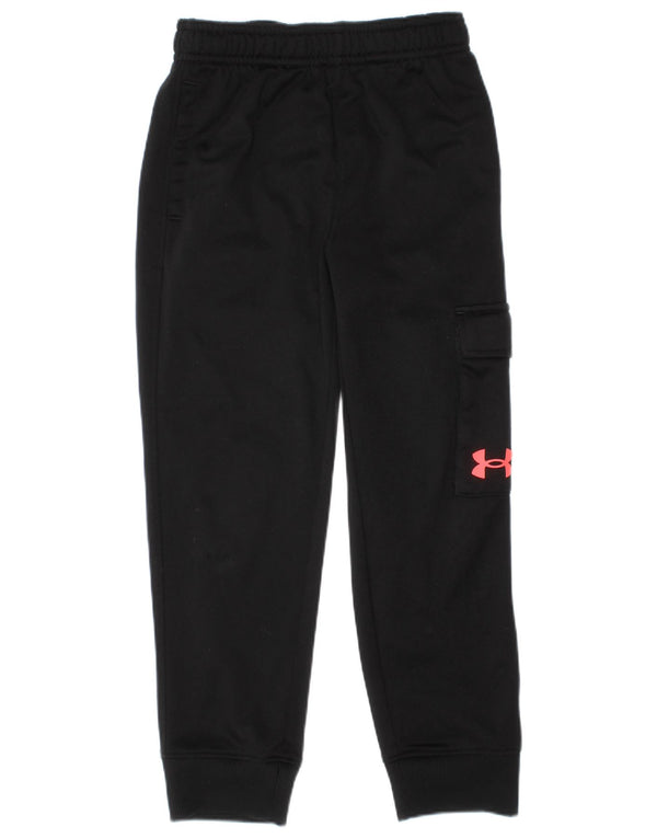 Under Armour Boys Cargo Tracksuit Trousers Joggers 4-5 Years Black