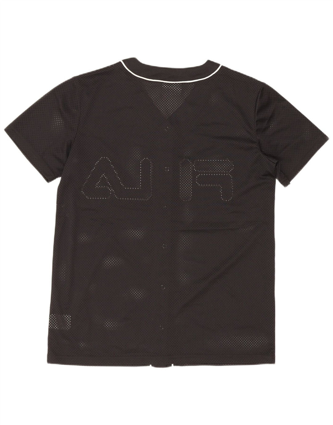 Fila Womens Graphic Oversized Jersey Top UK 6 XS Black Polyester