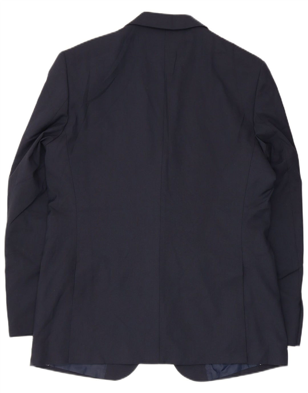 Marks & Spencer Mens 2 Button Blazer Jacket UK 40 Large Navy Blue Polyester