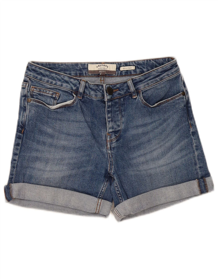 Fat Face Womens Denim Shorts UK 8 Small W28  Blue Cotton