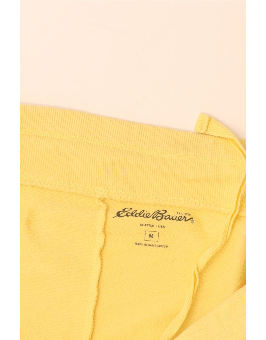 EDDIE BAUER Womens Sport Shorts UK 14 Medium Yellow Cotton