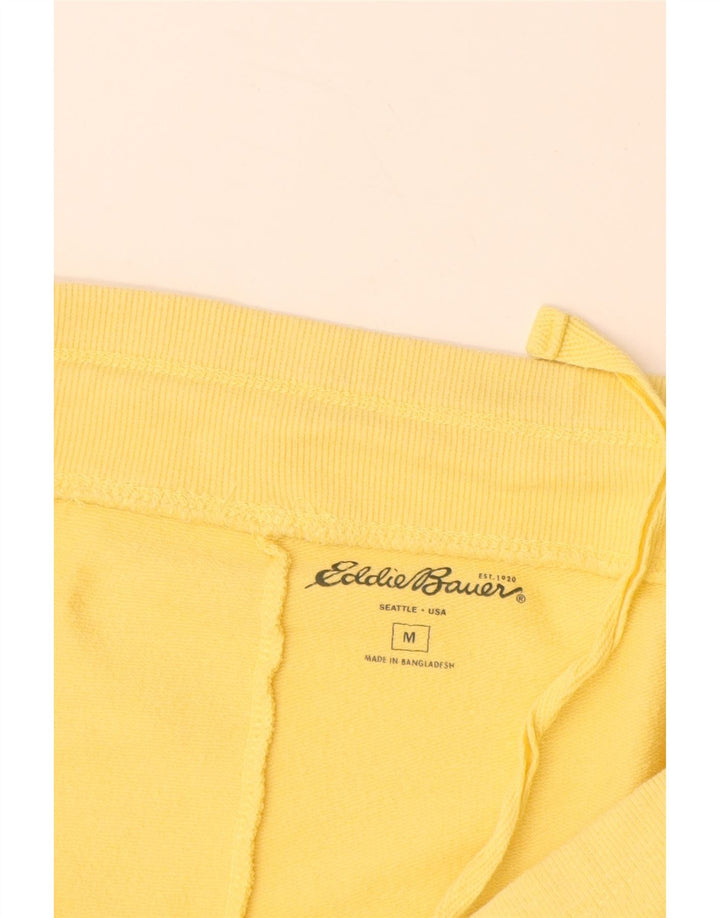 EDDIE BAUER Womens Sport Shorts UK 14 Medium Yellow Cotton
