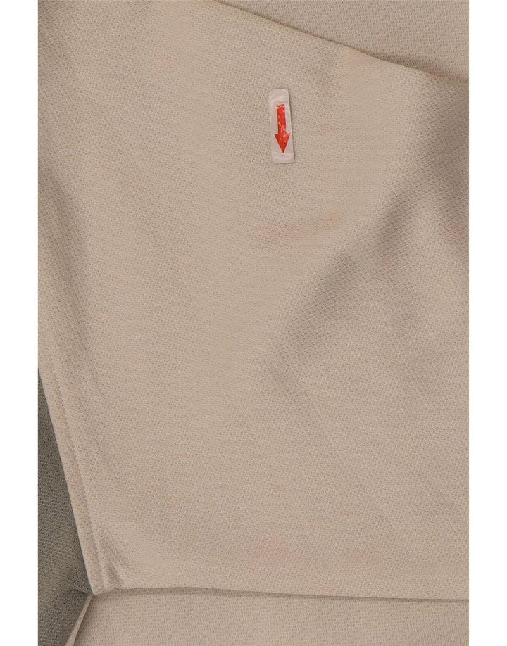 Asics Mens Hooded Tracksuit Top Jacket Medium Off White Colourblock