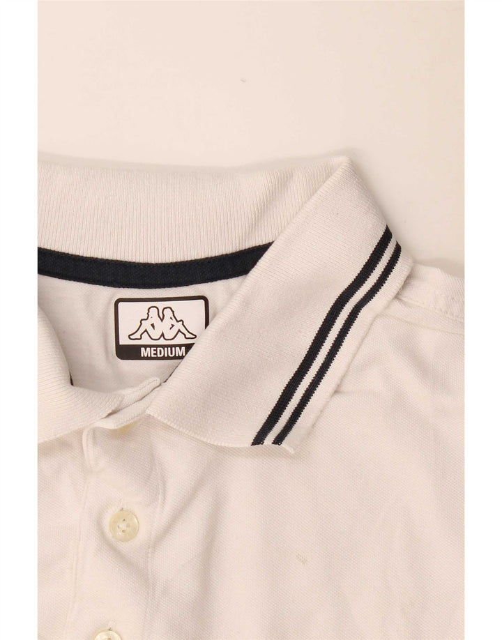 KAPPA Mens Polo Shirt Medium White Cotton
