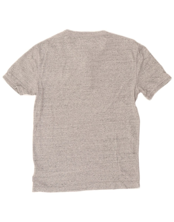 Superdry Mens T-Shirt Top Large Grey Flecked Cotton