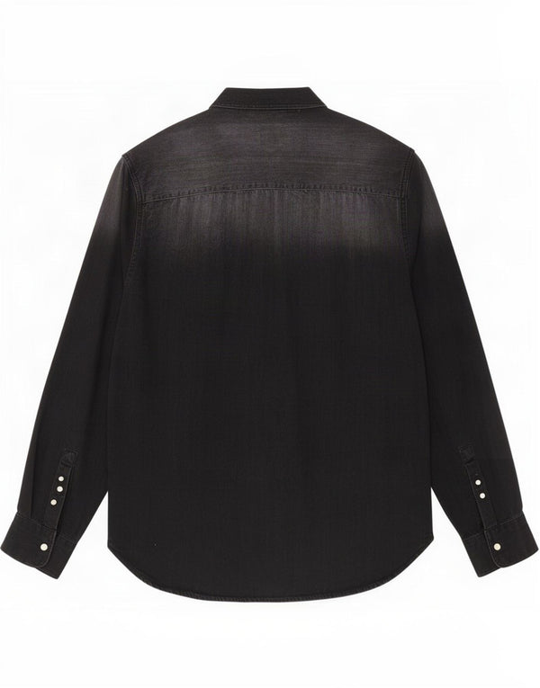 Zara Mens Denim Shirt XL Black