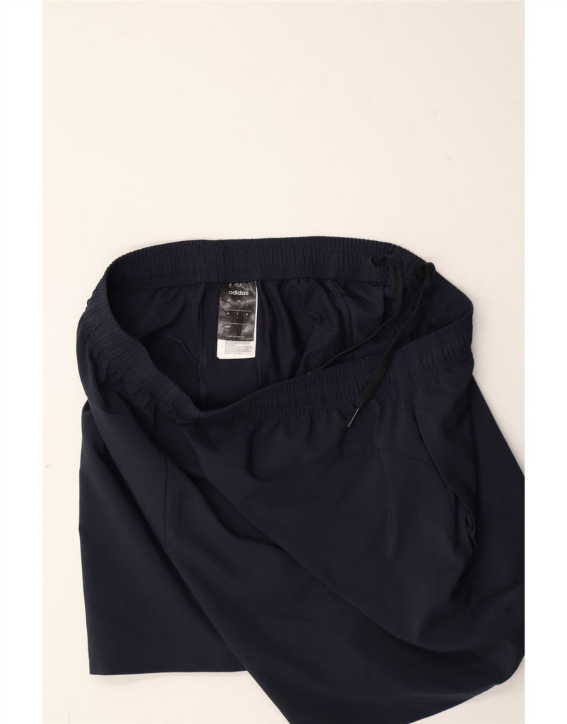 ADIDAS Mens Sport Shorts Large  Navy Blue Polyester Vintage Adidas and Second-Hand Adidas from Messina Hembry 