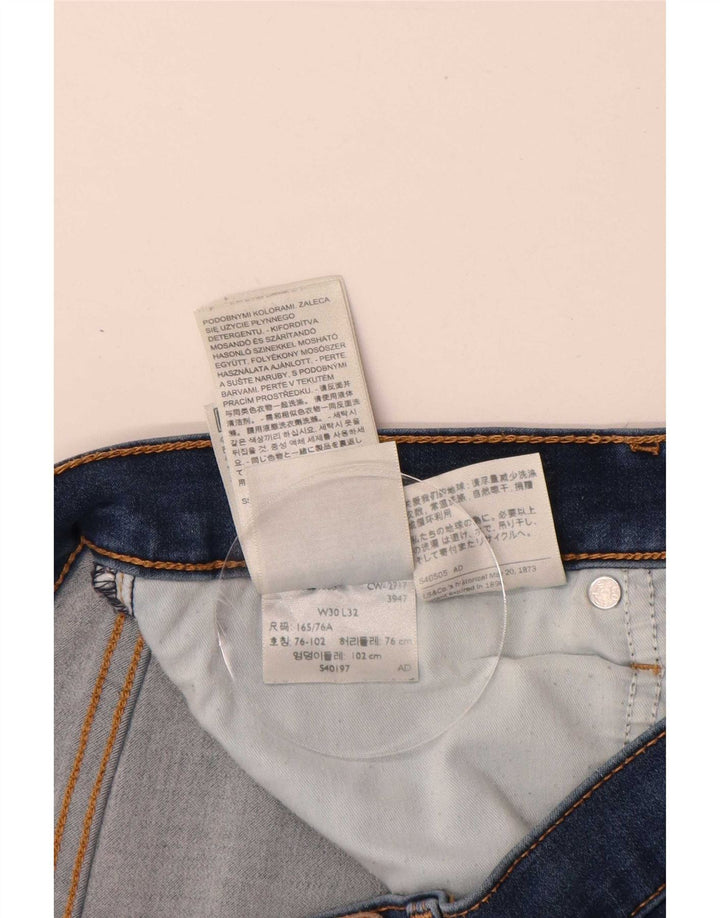 Levi's Womens 314 Shaping Straight Jeans W30 L31 Blue Cotton