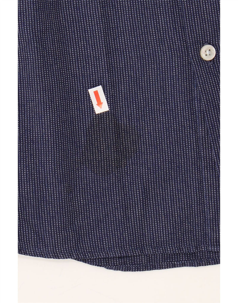 MASSIMO DUTTI Mens Shirt Medium Navy Blue Pinstripe Cotton Vintage Massimo Dutti and Second-Hand Massimo Dutti from Messina Hembry 