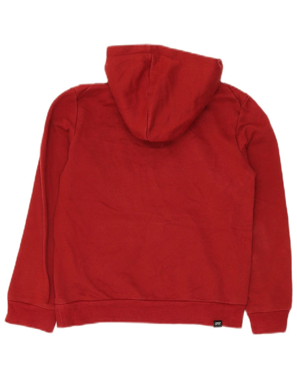PUMA Boys Graphic Hoodie Jumper 9-10 Years Red Cotton