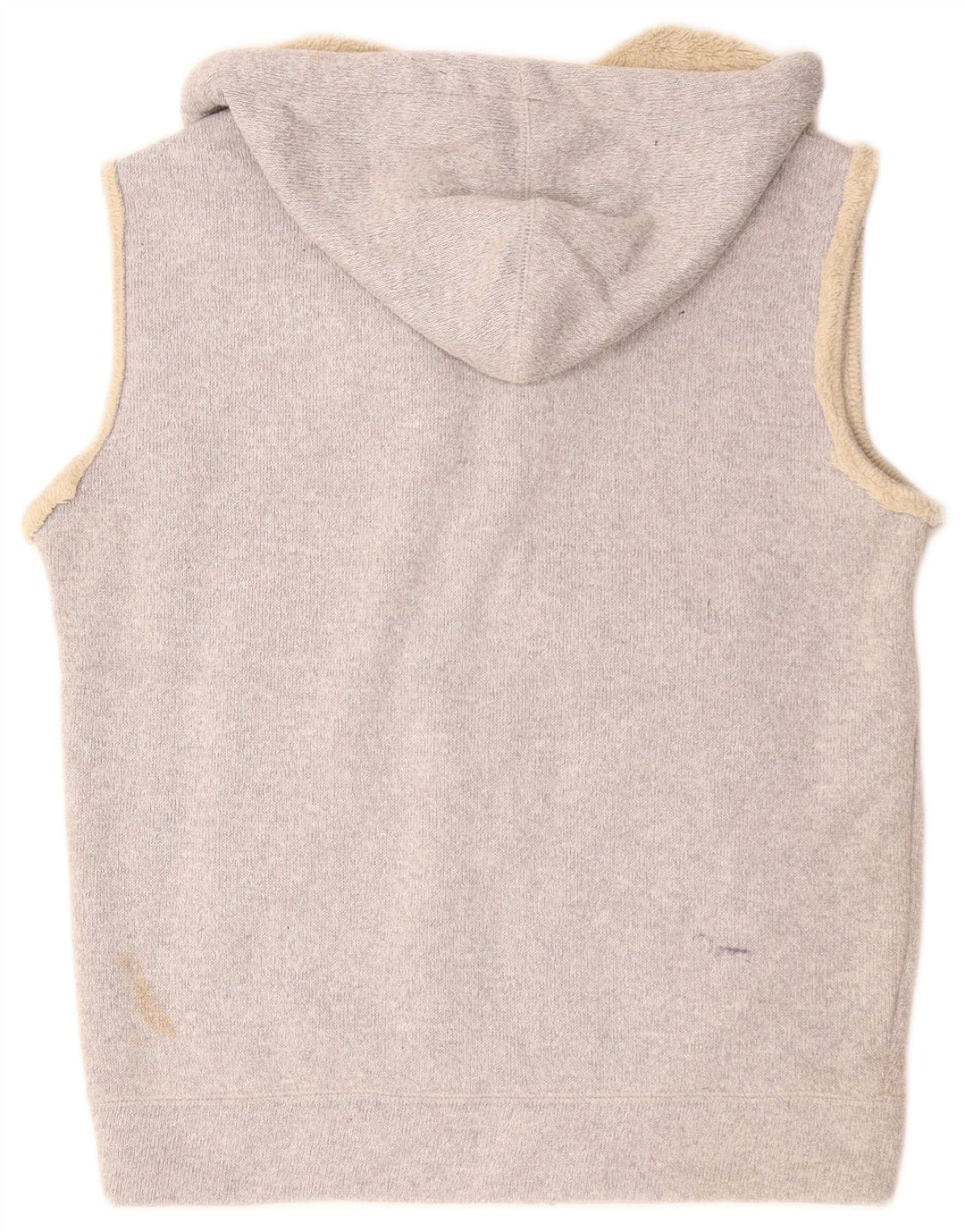 BILLABONG Mens Sleeveless Zip Hoodie Sweater Small Grey Polyester