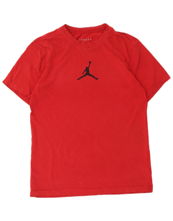 Jordan Mens Dri Fit Graphic T-Shirt Top Small Red Cotton