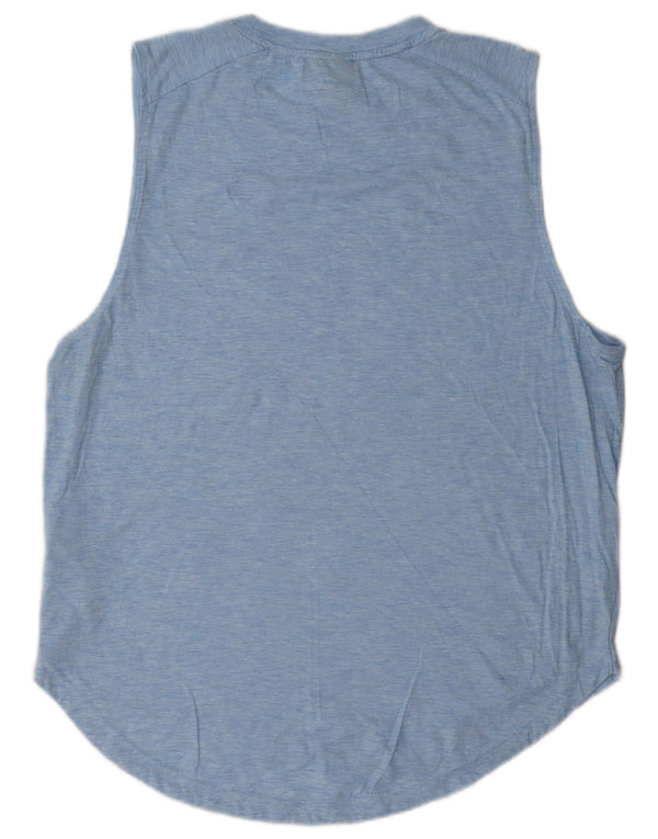 Adidas Womens Graphic Vest Top UK 16/18 Large Blue Cotton