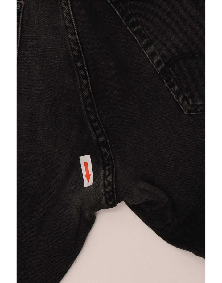 Jack & Jones Mens GLENN Distressed Slim Jeans W30 L30 Black Cotton