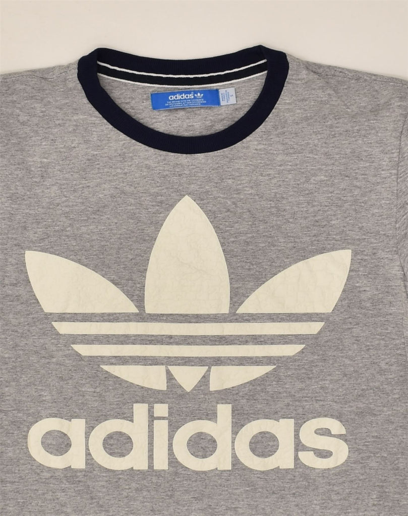 ADIDAS Mens Graphic T-Shirt Top Small Grey Cotton | Vintage Adidas | Thrift | Second-Hand Adidas | Used Clothing | Messina Hembry 