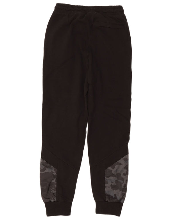 Puma Mens Tracksuit Trousers Joggers Small Black Camouflage Cotton