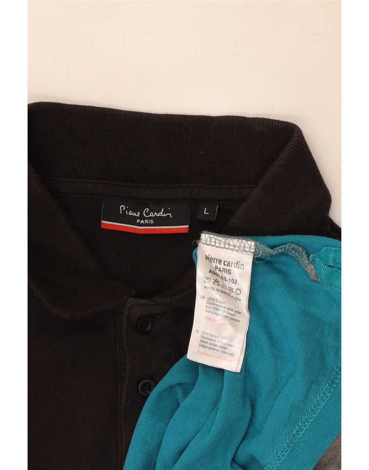 Pierre Cardin Mens Graphic Polo Shirt Large Multicoloured Colourblock