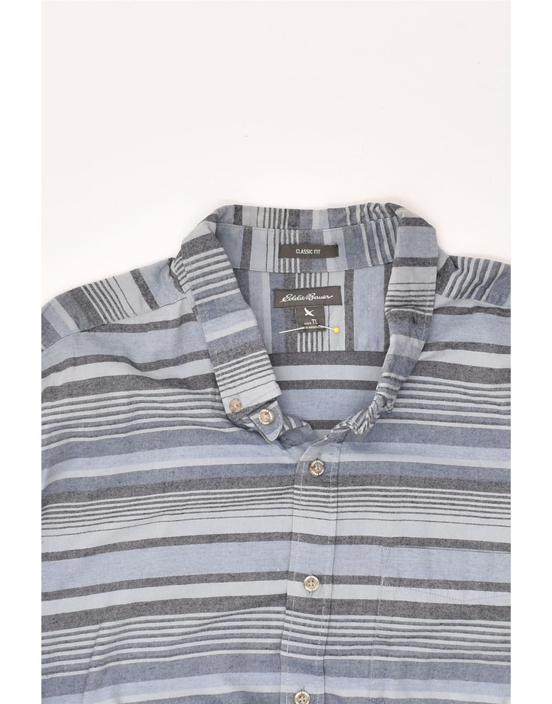 EDDIE BAUER Mens Classic Fit Shirt Large Grey Striped Cotton | Vintage Eddie Bauer | Thrift | Second-Hand Eddie Bauer | Used Clothing | Messina Hembry 