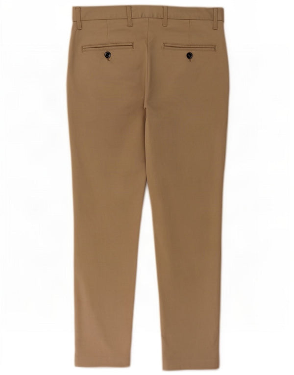 Zara Mens Slim Chino Trousers EU 38 Small W30 L26 Beige