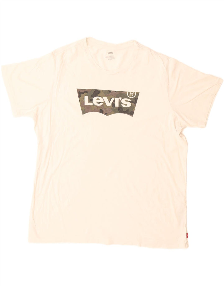 Levi's Mens Graphic T-Shirt Top XL White Cotton