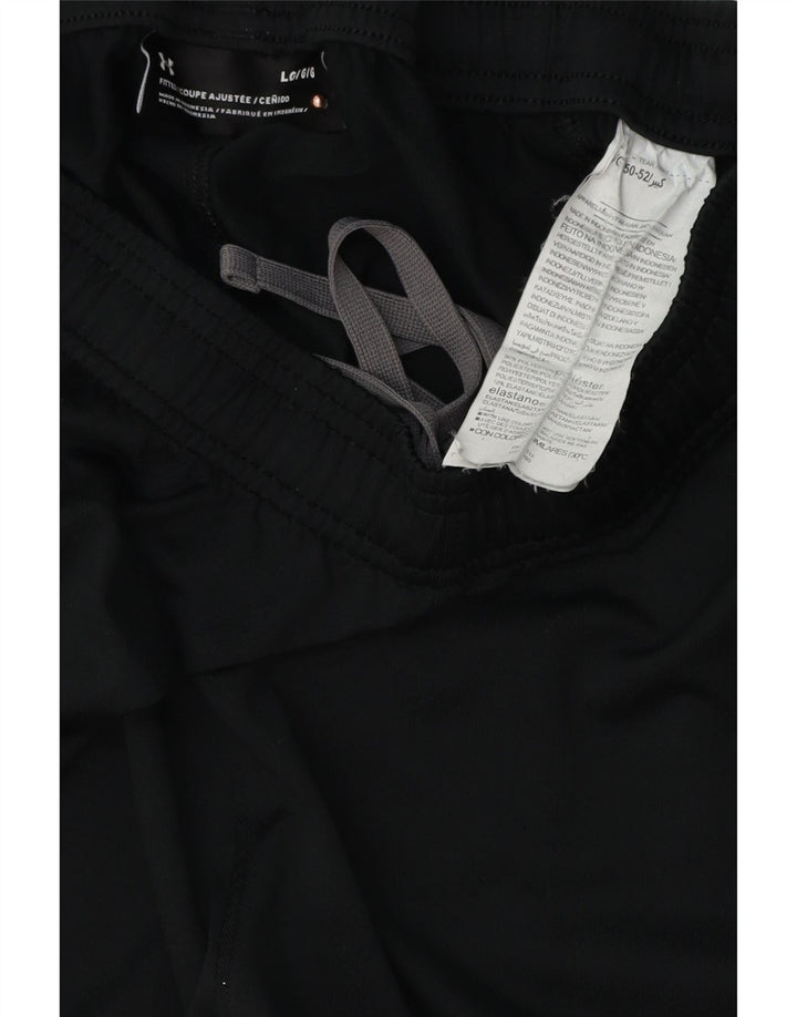 Under Armour Mens Tracksuit Trousers Large Black Polyester
