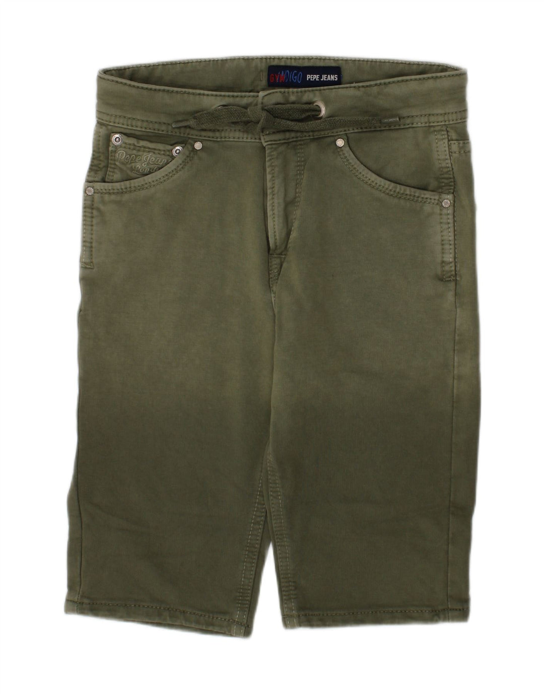 PEPE JEANS Boys Bermuda Shorts 7-8 Years W23  Khaki Cotton Vintage PEPE Jeans and Second-Hand PEPE Jeans from Messina Hembry 